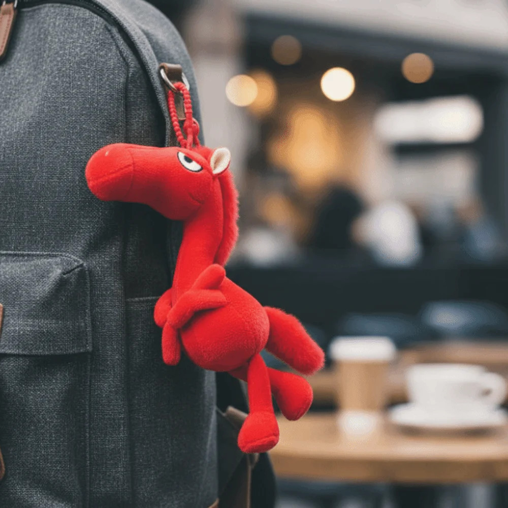 พวงกุญแจม้าการ์ตูน งานฝีมือตุ๊กตาม้าโพนี่นุ่ม ของตกแต่งกระเป๋า จี้ห้อยกระเป๋า ของเล่นม้าจำลอง ของขวัญวันเกิด