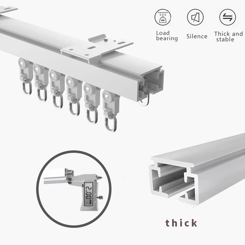 

1pc MOQ Smart wifi curtain motor tuya smart life work with alexa ,Googlehome remote Customized Electric Curtain track