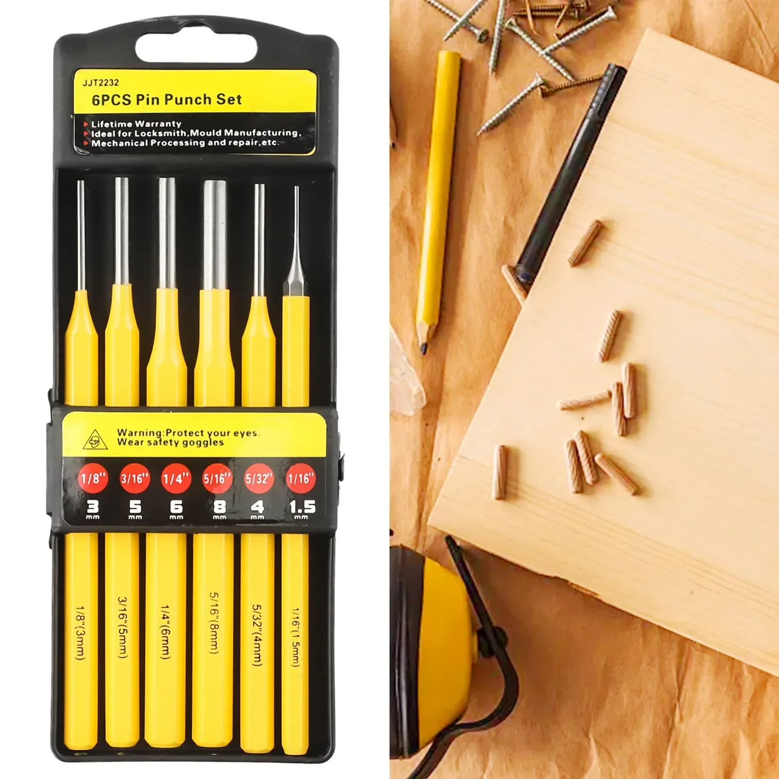 

Drill Chisel Drive Punch Set Hand Tools Carpenters DIY Pin Removing Replacement Woodworking Accessories Practical