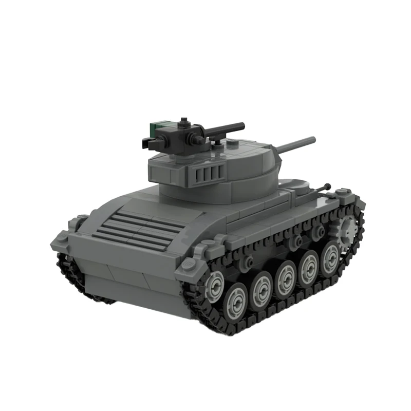 MOC Military WW2 M24 Chaffee Maßstab 1:45 Minifig Maßstab Modell Baustein Montage Technologie Bricks Set DIY Junge Spielzeug Weihnachten Geschenke