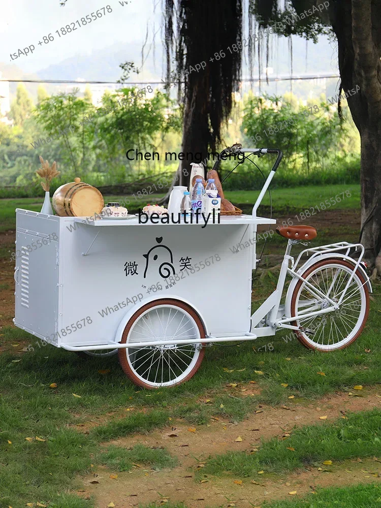 cc182Wrought iron mobile vending car breakfast night market stall mobile barbecue car activity creative display car