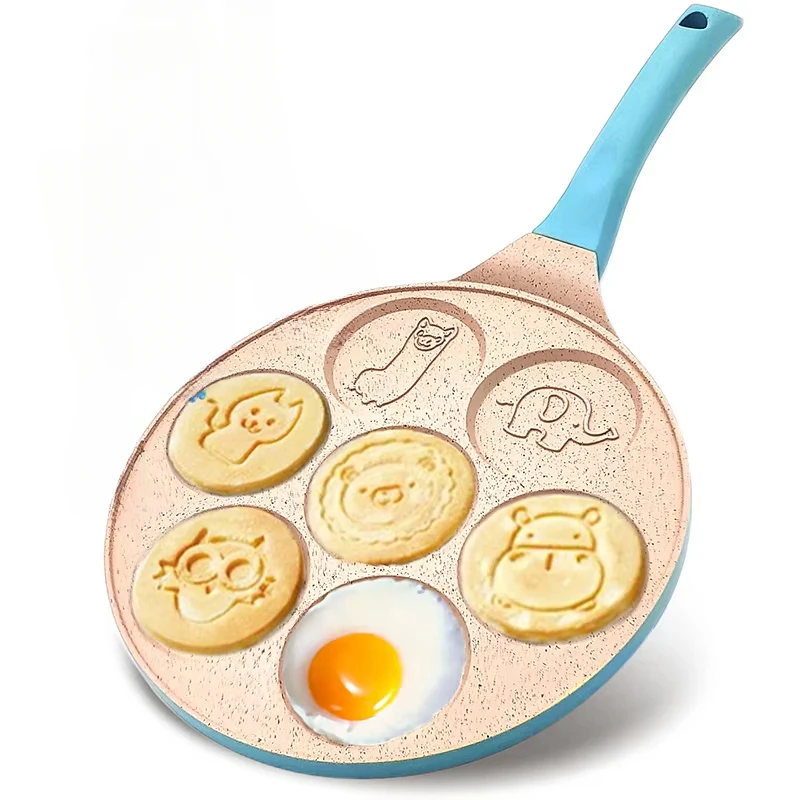 Mini Round Animal Graphics Non-Stick Egg Waffle Frying Pan