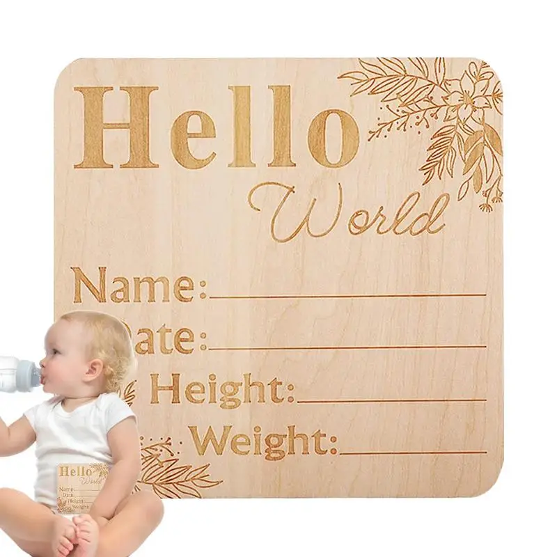 

Birth Announcement Plaque Keepsake Baby Name Reveal Sign