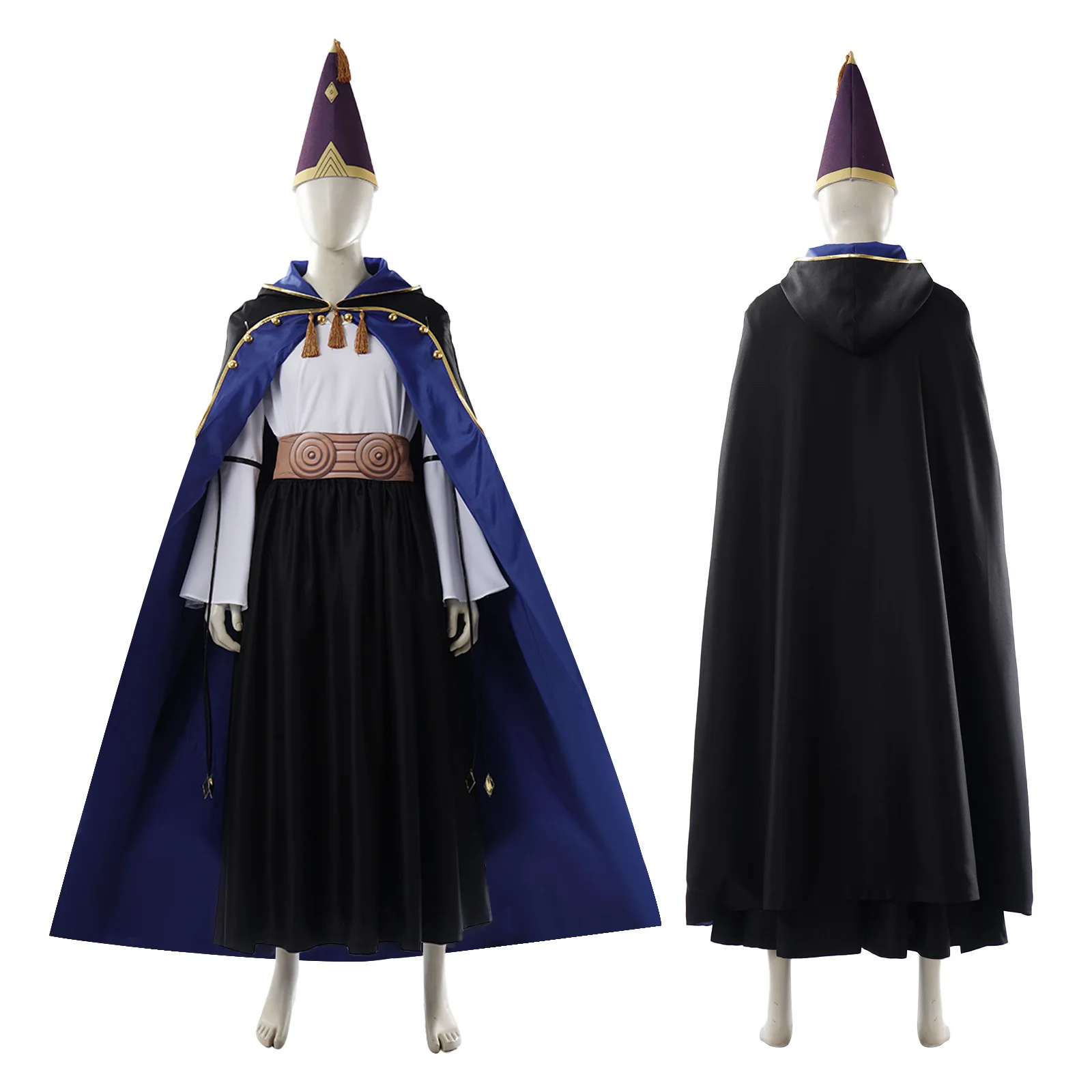 Qifrey Cosplay Costume Witch Hat Atelier Anime Magician Robe Cloak Belt Pointed Hat Set Adult Halloween Carnival Cosplay Outfit view 6