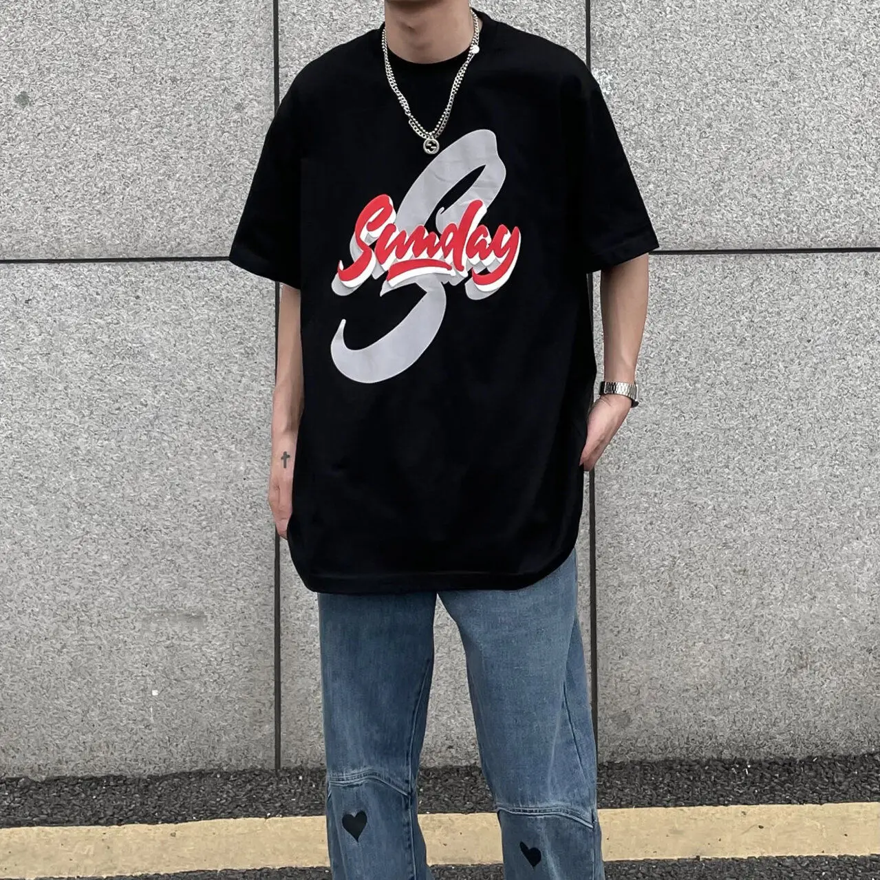 

Loose summer new short sleeved T shirt men pure cotton 100 cotton versatile student teenagers trendy ins men clothing harajuku
