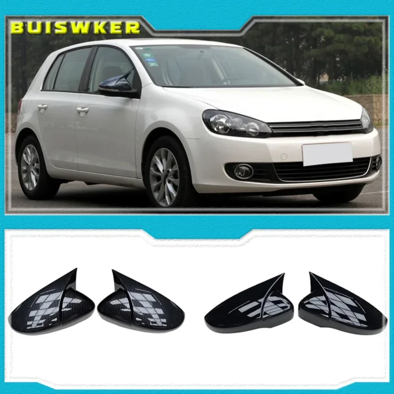 

2 pieces For VW Golf MK6 R20 Touran Golf GTI 6 Golf 6 R Wing Mirror Cover Caps (Carbon Effect) for Volkswagen Mirror Cover Caps