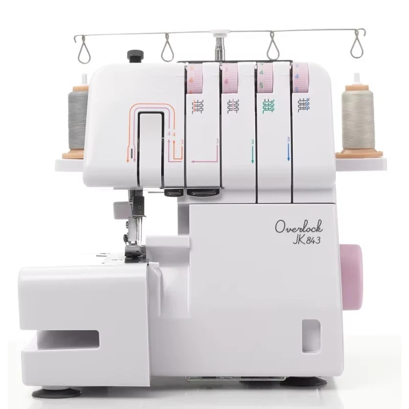 843 Super Overlock Sewing Machines Double s Four Threads Industrial Household Machine for Clothes Maquina De Costura