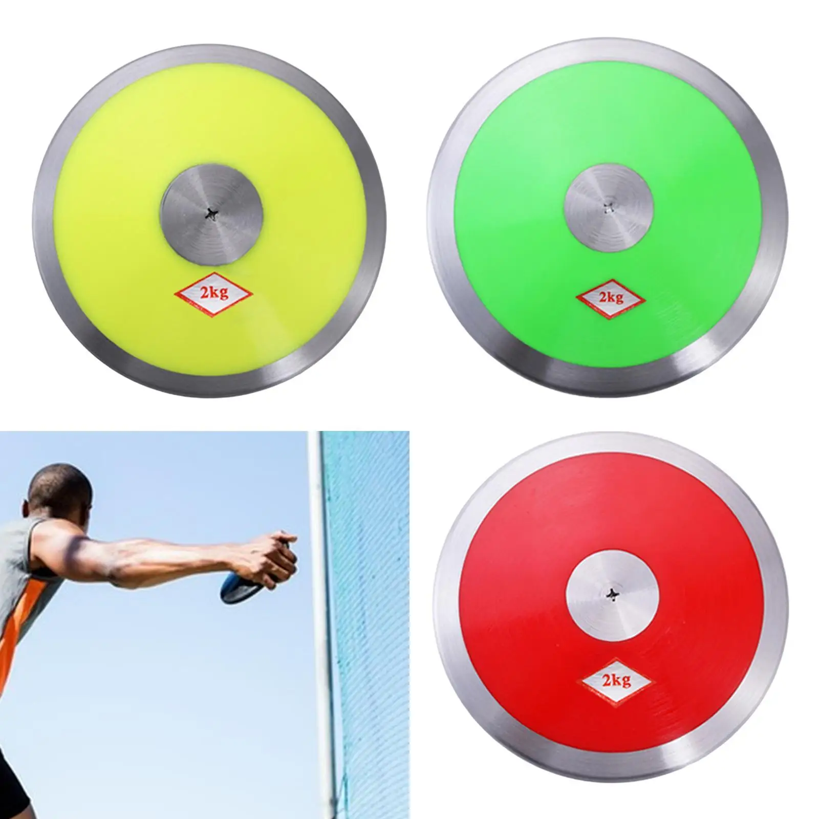 2kg Nylon Discus Track and Field Equipment Coordination Training Equipment for Summer Camp Outdoor Exam Athletic Training