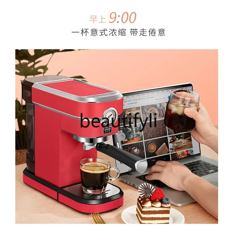 Italian coffee machine small semi-automatic latte steam milk foam machine