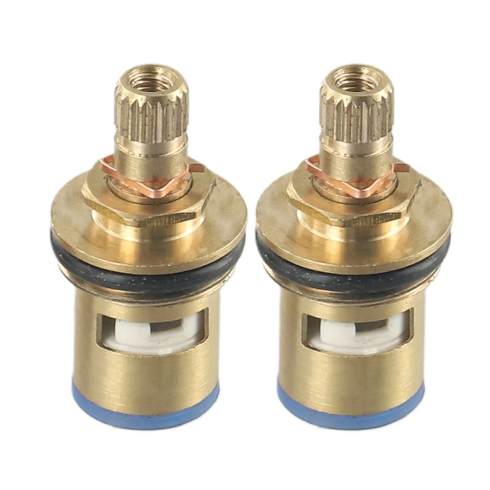 2pcs Screws 2pcs Tap Handle 2pcs Copper Valve Kitchen/bathroom Products 1/2 Inches Eplacement Heads Thread Basin Sink Washer