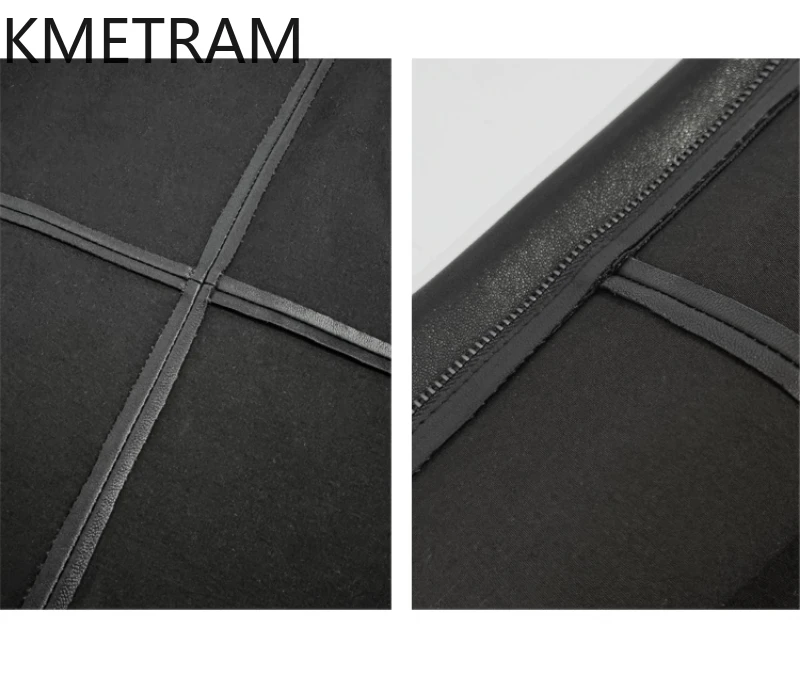 KMETRAM 천연 양가죽 진짜 가죽 재킷 가을 블랙 신상 아우터웨어 2025 여성용 숏 코트