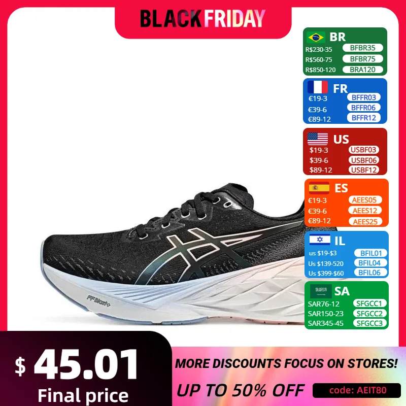 Asics Novablast 4 Running Shoes Breathable Low-cut Sneakers Men and Women