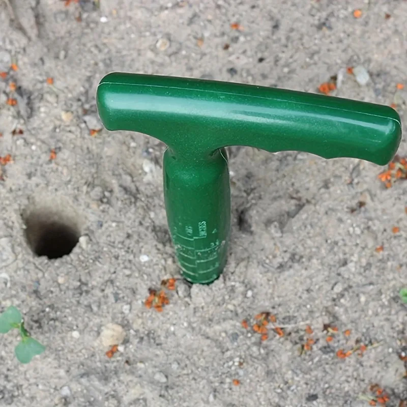 يده حديقة ثقب الناخس مقياس واضح أدوات زراعة خفيفة الوزن حفر ثقب أداة البذر البذور موزع لحفر ثقب #3