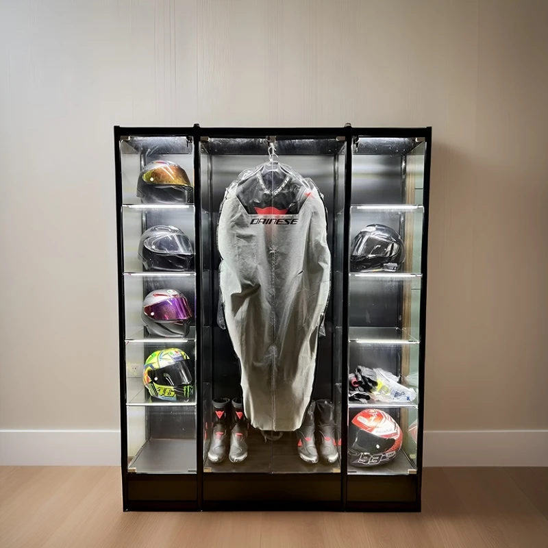 خزانة خوذة ركوب الدراجات خزانة عرض الملابس خزانة عرض الملابس معدات الحماية قاطرة نادي الدراجات النارية #4