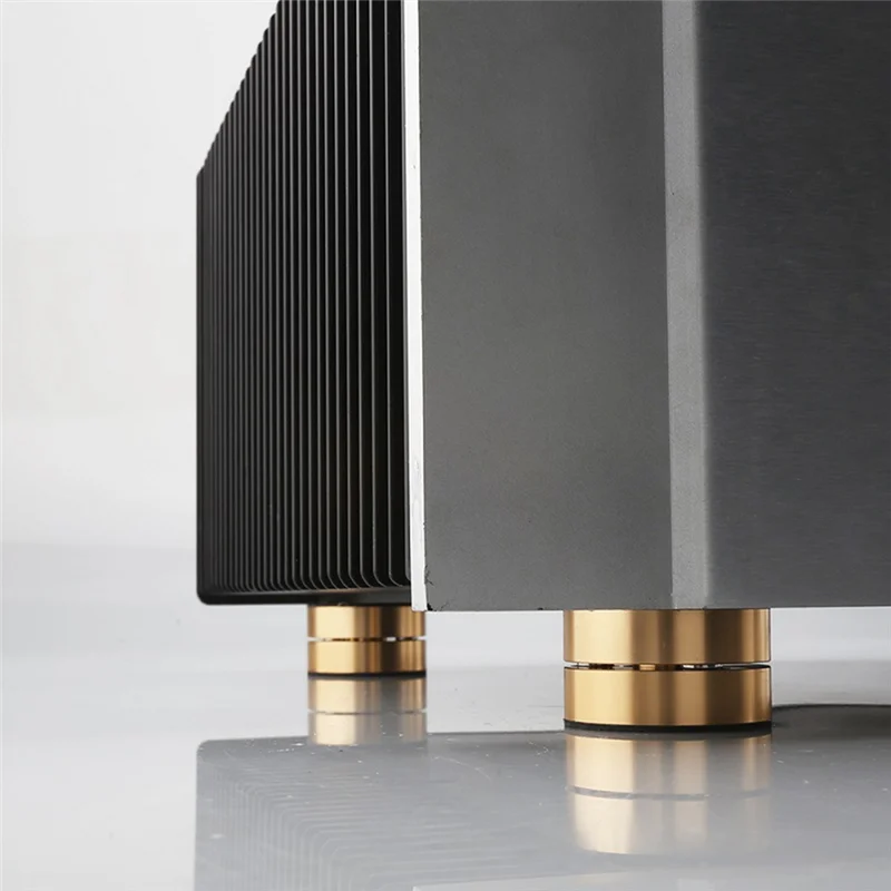 

4PCS Hifi Speaker Isolation Feet Cushion Pads Aluminum Vibration Dampener 40X23mm Gold