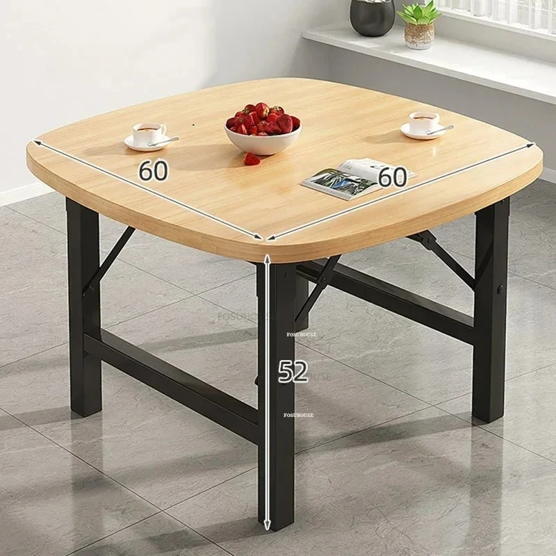 Household Small Apartment Kitchen Furniture Folding Dining Table Long Table Simple Storage Modern Square Restaurant Table