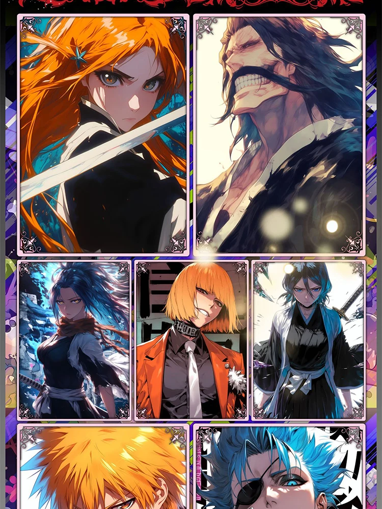 

Новые Кристалл Креативные карты B5 Аниме Bleach Blood Wars in the Skies Персонажи аниме Kurosaki Ichigo Kuchiki Rukia B5 Художественные доски