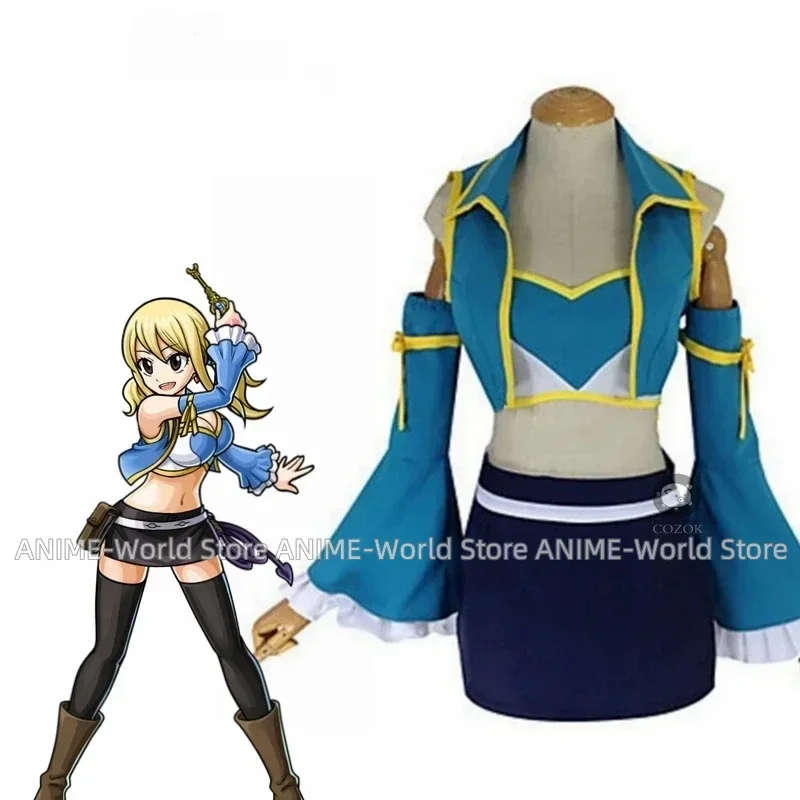 Lucy Heartfilia-Costume Cosplay pour Joueurs de 7 Ans, Uniforme SвLolita pour Bol, Jupe de Marin Trempée, Hmatte en Robe de Soirée