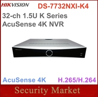 Original English Hikvision NVR DS-7732NXI-K4 replace DS-7732NI-K4 32-ch 1.5U 4K NVR H265 H264 Network Video Recorder