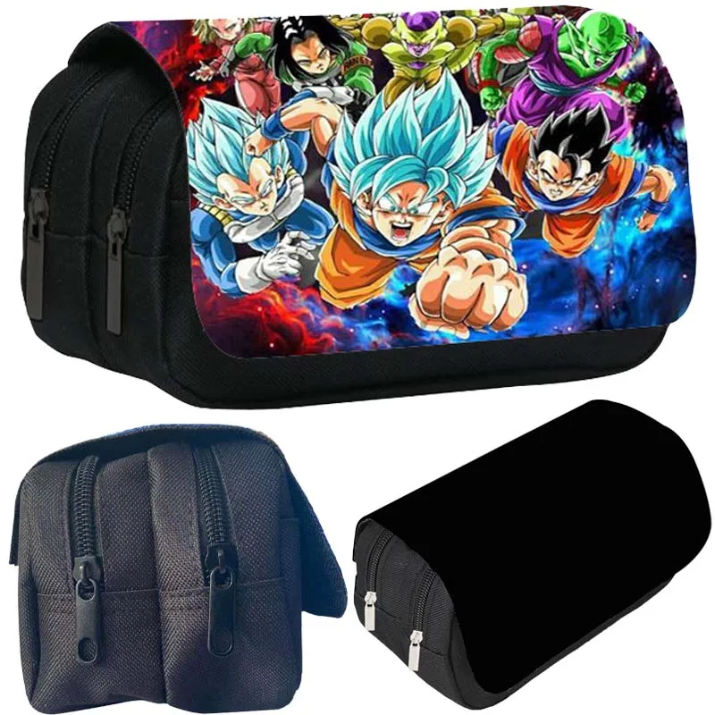 

Dragon Ball Son Goku Anime Makeup Storage Bags School Supplies Nylon Pencil Bag Portable Large Capacity Student Stationery Bag