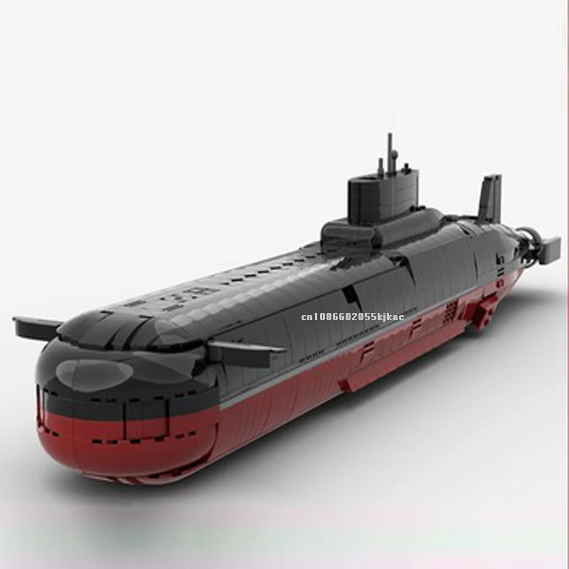 NEW 2886PCS WW2 Military MOC 1:260 Scale Typhoon Class Submarine model DIY creative ideas high-tech ChildToy Gift warship Blocks