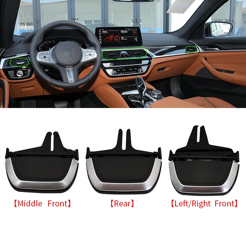 For BMW G30 G31 G32  Front Rear Dash Air Conditioner Ac Vent Grille Tab Clip Slider For BMW 5 6 Series 520 528 530 535 630 640GT