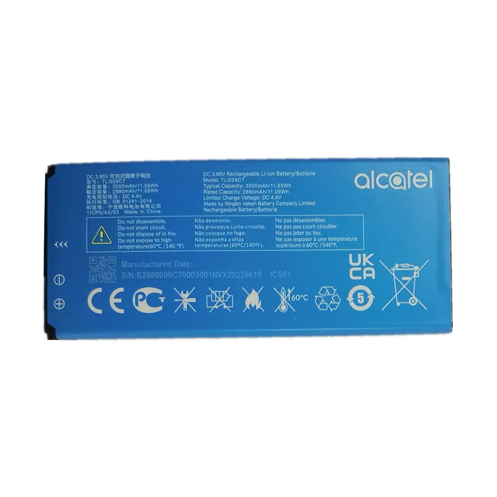 2024 Years TLi028C1 TLi028C7 Original Battery For Alcatel 1A 5002F 1B 2020 5002D 5002X 5002A 5002I 5002M 5002S 3000mAh Batteries