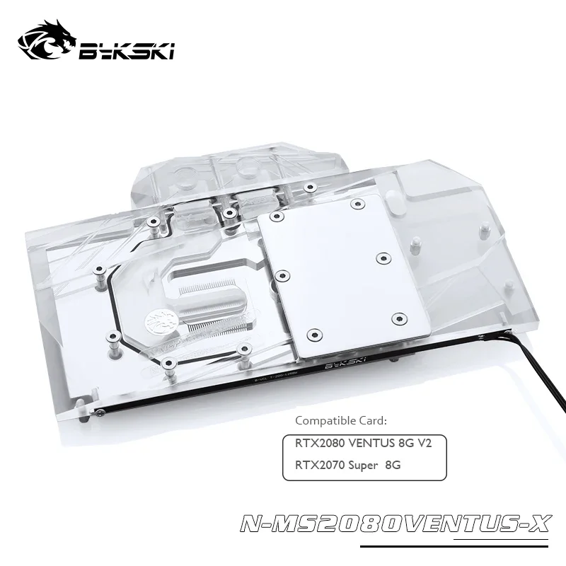 

BYKSKI GPU Water Cooling Block for MSI RTX2080 VENTUS 8G V2/RTX2070 supper 8G VENTUS/Full Cover Copper Radiator Block/ RGB Light