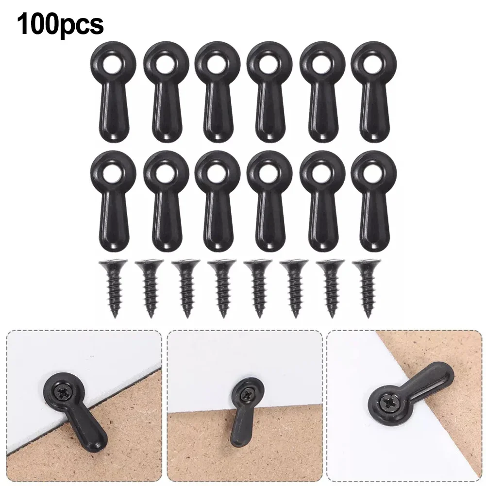 100pcs Picture Framing Backing Clip Photo Frame Turn Button Hardwares Back Clip Household Picture Framing Parts