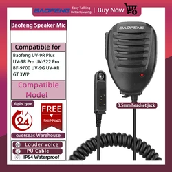 Baofeng UV-9R Plus/Pro Waterproof Shoulder Speaker Microphone For Baofeng UV-XR UV-9R PLUS/Pro BF-9700 UV-S22 Pro Walkie talkie