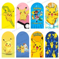 Pokemon Pikachu Arch Backdrop Party Boy Kids Birthday Decor Elastic Cover Wall Pet Elf Baby Shower Photography Background Props