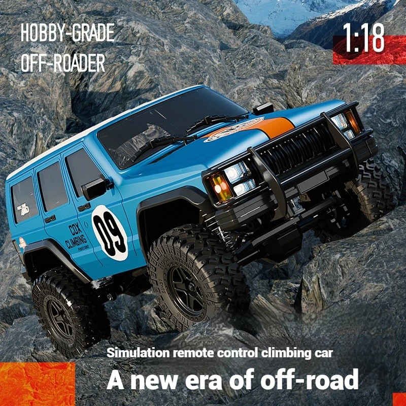 Nowy produkt 1:18 Cherokee symulacja samochodu wspinaczkowego łączone światła RC w pełni proporcjonalny zdalnie sterowany samochód terenowy
