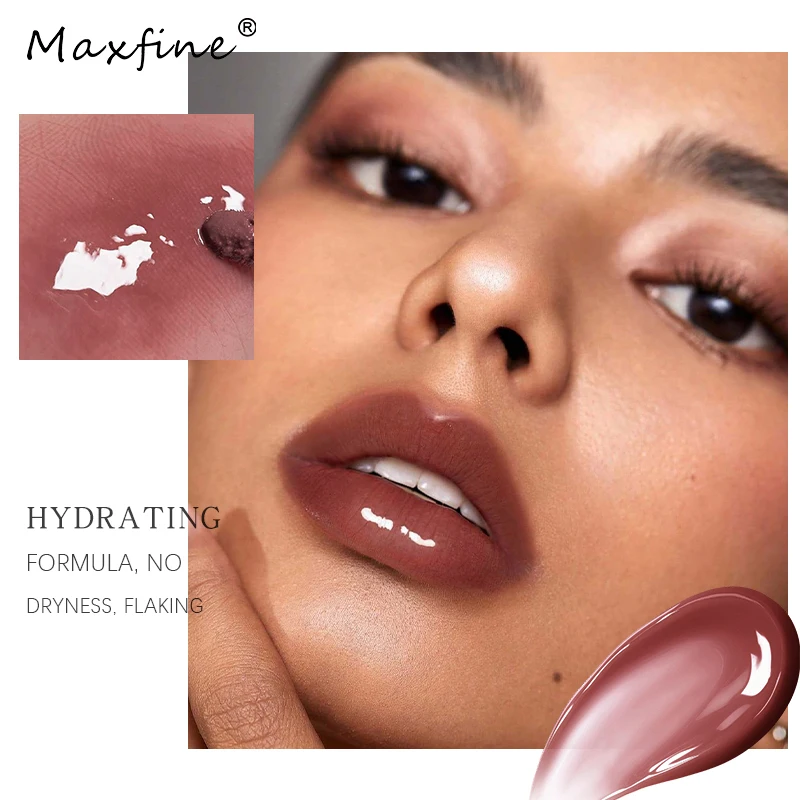 Translucent Juicy Lip Tint Rich Color Payoff Gloss Lip Gloss Smooth Hydrating Portable Carry Cap Lip Cosmetic For Party Photosho