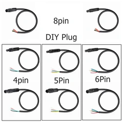 DIY Plug 4pin 5pin 6pin 8pin Male Female Cord Car DVR Camera Extension connector Cables HD Monitor Vehicle Rear View Camera Wire