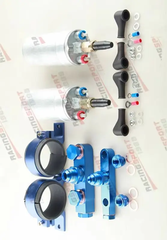 

Двойной топливный насос Bosch 044, двойной кронштейн, алюминиевый сборочный комплект, синий