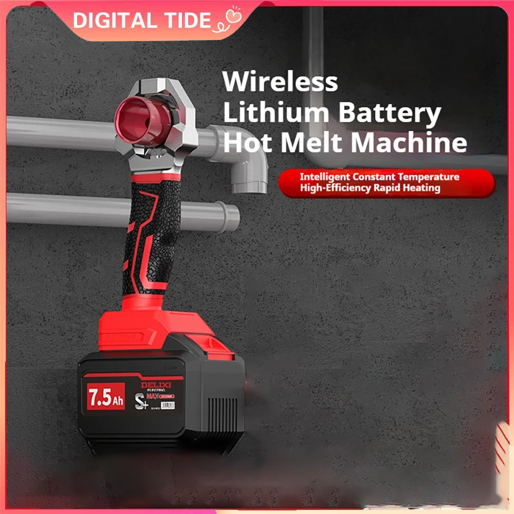

20V Electric Pipe Welding Machine Heating Tool DIY Heads Set Plastic Tube PPR Welding Hot Melt Machine 20MM/25MM/32MM