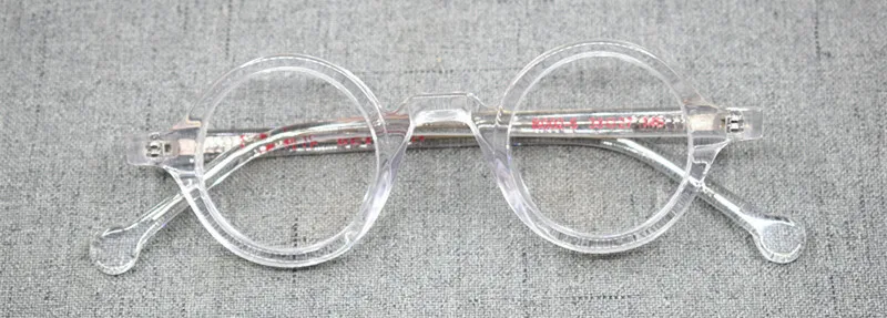HONKAN Kleine Acetat-Brillenfassung Vintage Runde Handgefertigte Vollrand-Brillengestelle für Herren und Damen Kurzsichtigkeit Lesebrille – Detail 6