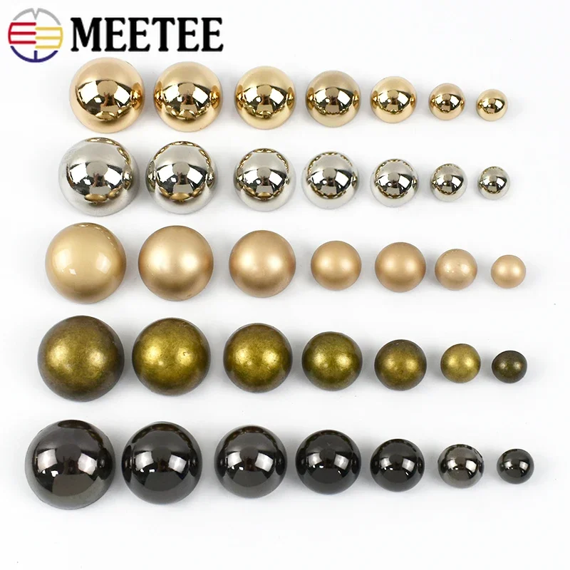 

20Pcs 10-25mm Buttons for Clothing Round Mashroom Decorative Buckle Jacket Suit Coat Shank Metal Button Sewing Accessories