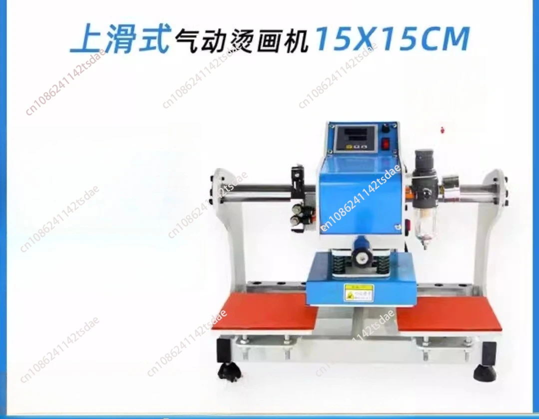 Pneumatic Double Station Heat Press Machine Multifunctional Small Heat Transfer Machine for Logo Label Pattern Hot Stamping