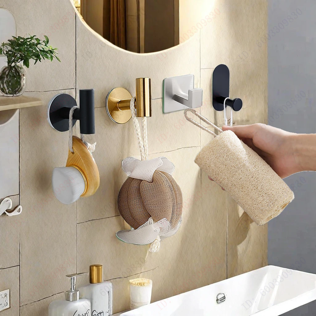 Ganchos de pared adhesivos fuertes, ganchos autoadhesivos, gancho para colgar toallas, estante para colgar abrigos, soporte para llaves, accesorios de baño, 6/3 Uds.