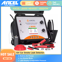 ANCEL L8000 Car Smoke Leak Tester Machine Adjustable Pressure Dual Mode Built-in Air Pump EVAP Pipe Oil Leakage Analyzer Tester