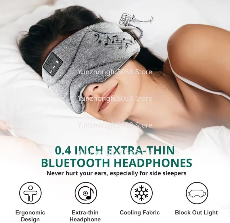Bluetooth Sleeping Mask Headset 35 Hours Game Time Sleeping Eye Mask with Soft Thin Speaker Eye Health Products view 3