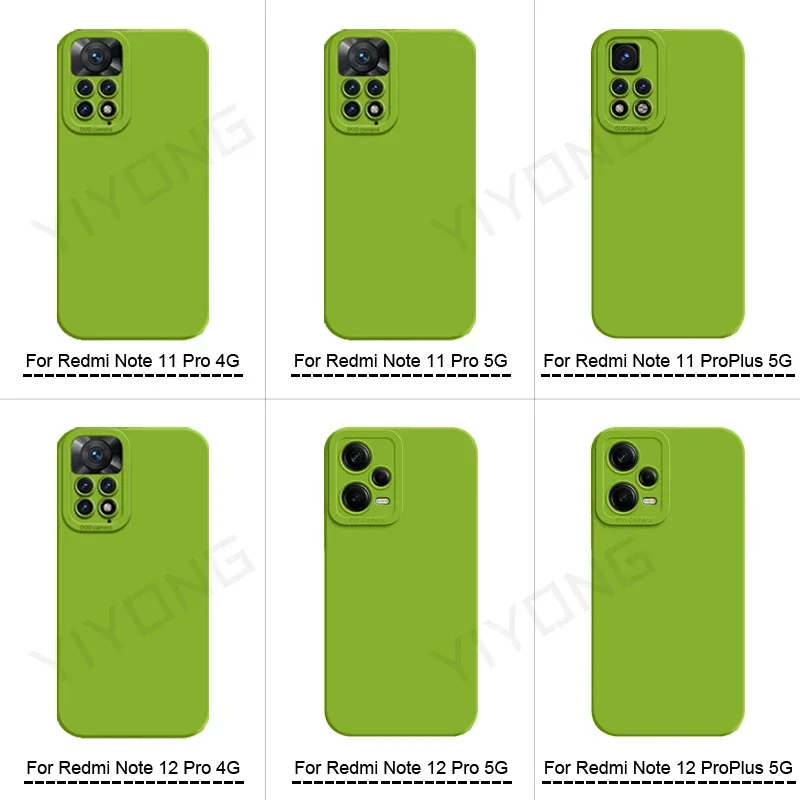 For Redmi Note11 Pro+ Case YIYONG Silky Soft Liquid Silicone Cover For Xiaomi Redmi Note 11 12 Pro Plus Xiomi Note12 5G Cases