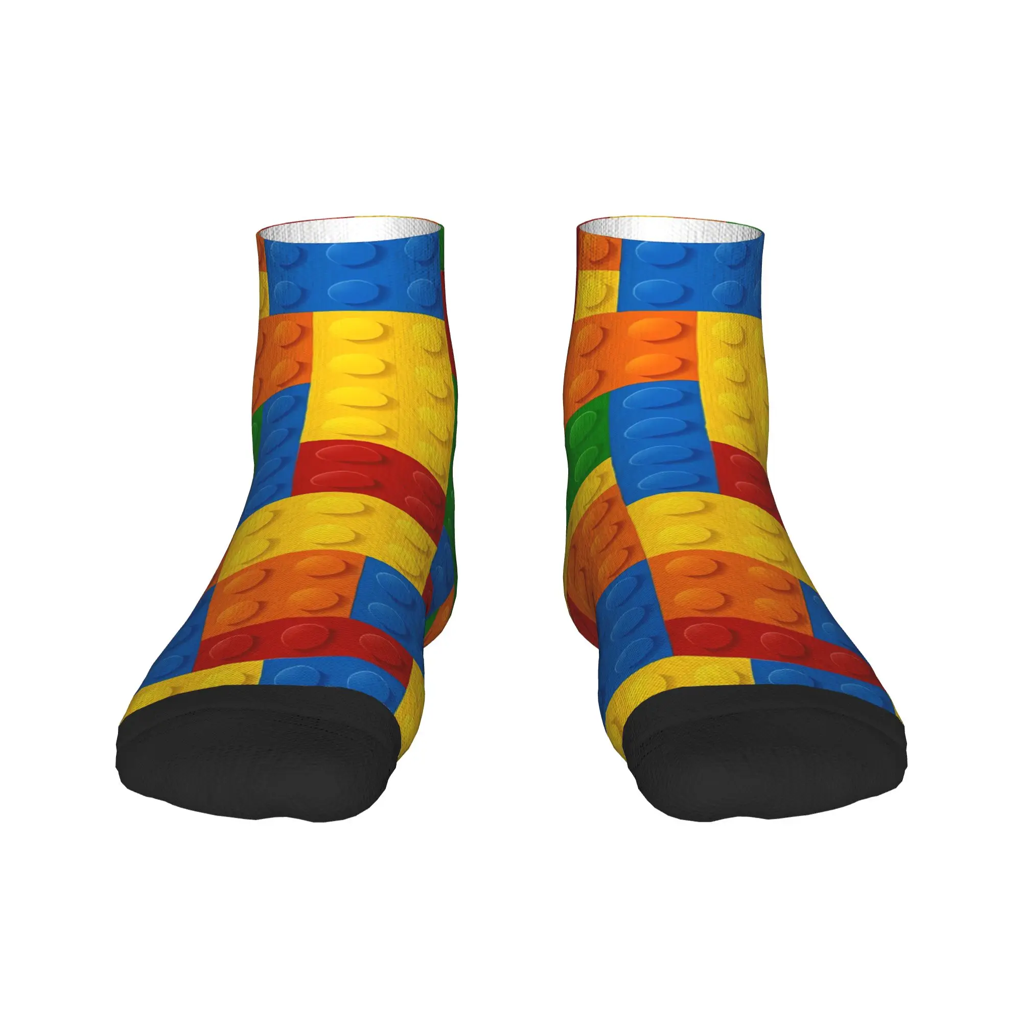 Building Blocks Vibrant Brick Print Ankle Socks Graphic Funny Casual Socks Summer Anti Climbing High Quality Sock For Couple