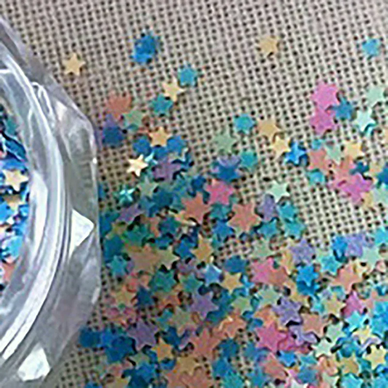 Nail Diy Cute Star Shape Macaron Color Glitter for Art Charm Decoration Accessories For Nail Art Design