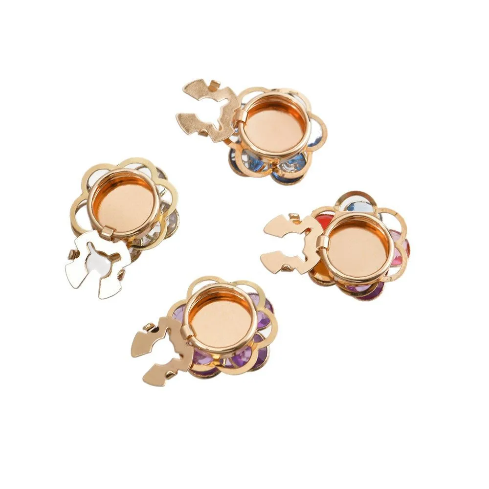 Transparent Camellia Button Cover Cufflinks Flower Button Cover Cufflinks for Blouses Tux Shirt Dress Wedding Formal Accessories