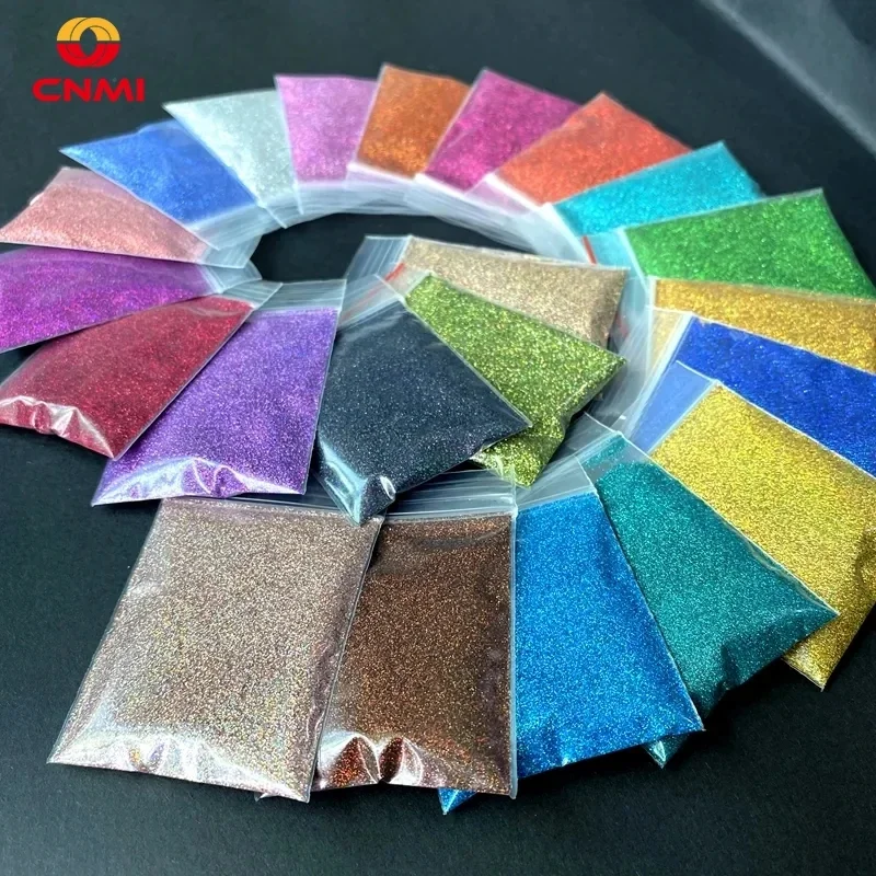 100g/bag Holographic Laser Extra Fine Glitter Dazzling Nail Glitter Powder DIY Art Crafts Resin Tumbler Decorations Shiny Dye