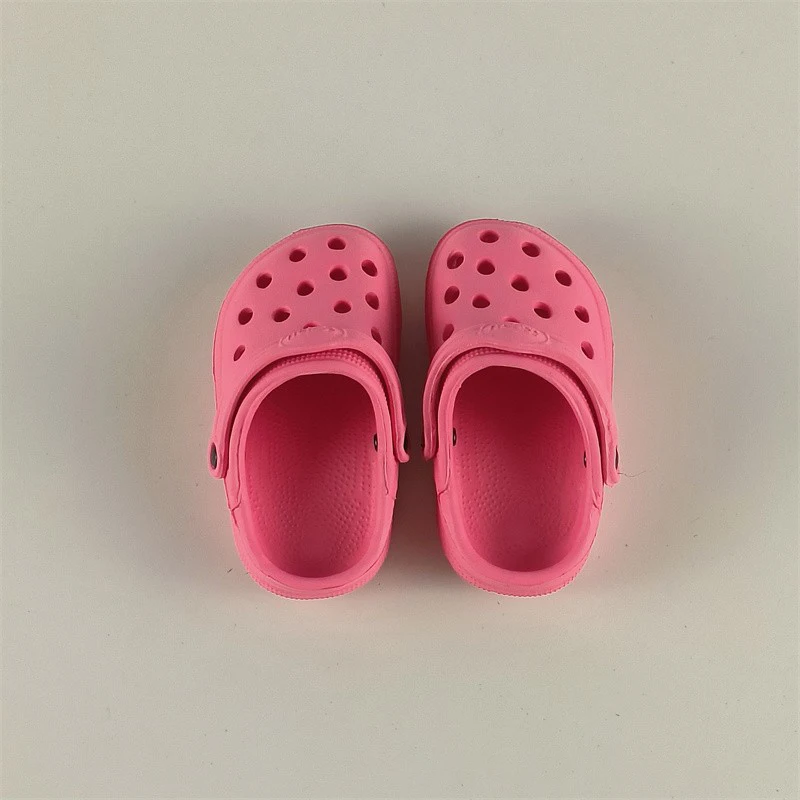 2PCS/Pair Small Cute 3D Mini Sandal Slipper Plastic Lovely Beach Shoes kawaii Hole Pet Shoe Keychain Bag Toy 8cm doll shoes