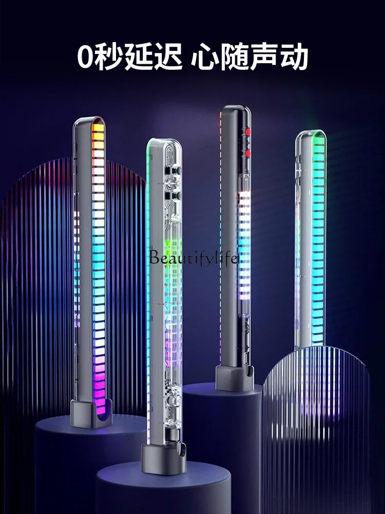 jj *Double-sided music Symphony atmosphere hitchhiking voice-activated rhythm RGB rhythm usb luminous object