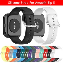 22mm Plain Silicone Strap For Amazfit Balance Cheetah Pro Bip 5 Pop 3S 3R SmartWatch Belt Band Quick Release Bracelet Wristband